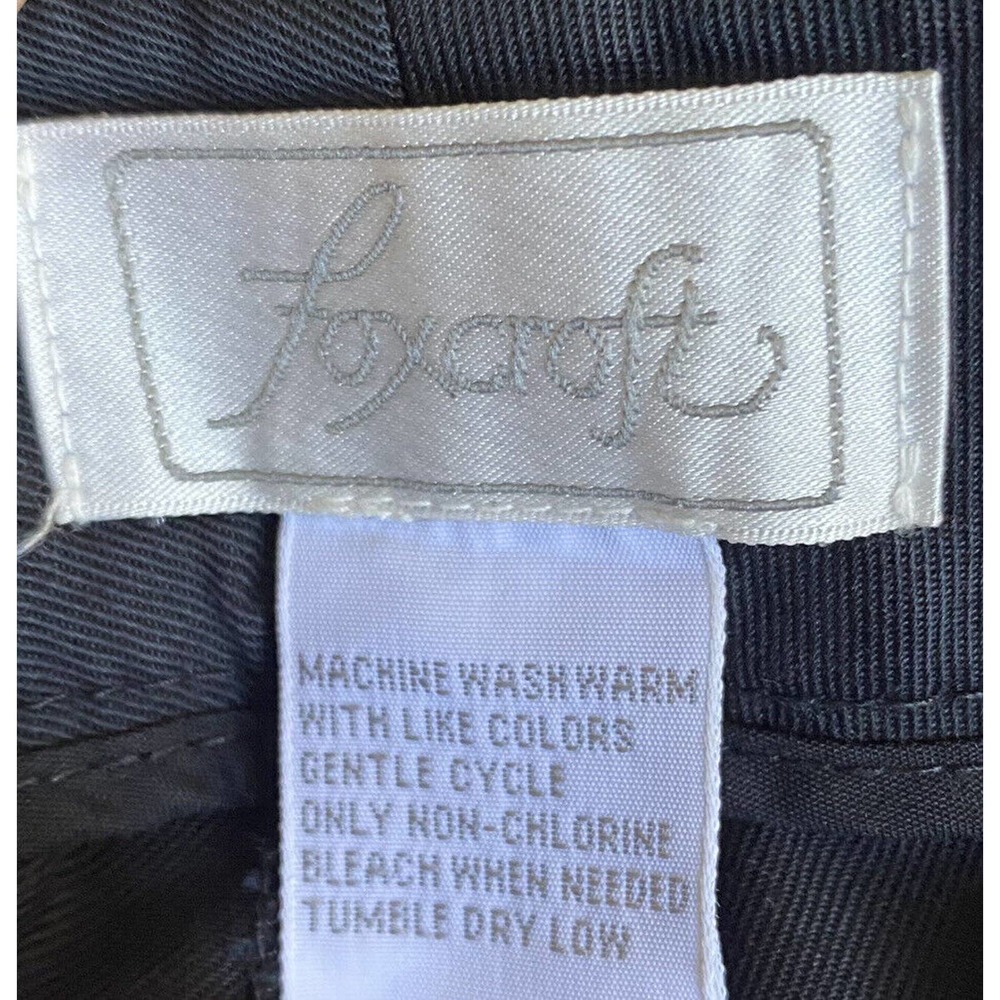 Foxcroft 10 Black Cotton Blend Wrinkle Free High Rise Crop Leg Pants I217 - Picture 9 of 9